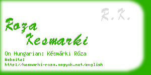 roza kesmarki business card