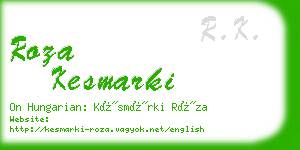 roza kesmarki business card